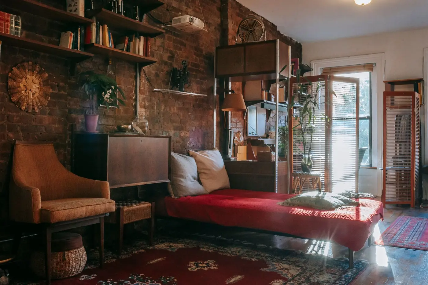 Classic bedroom interior with handmade carpets
